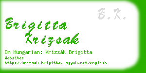 brigitta krizsak business card